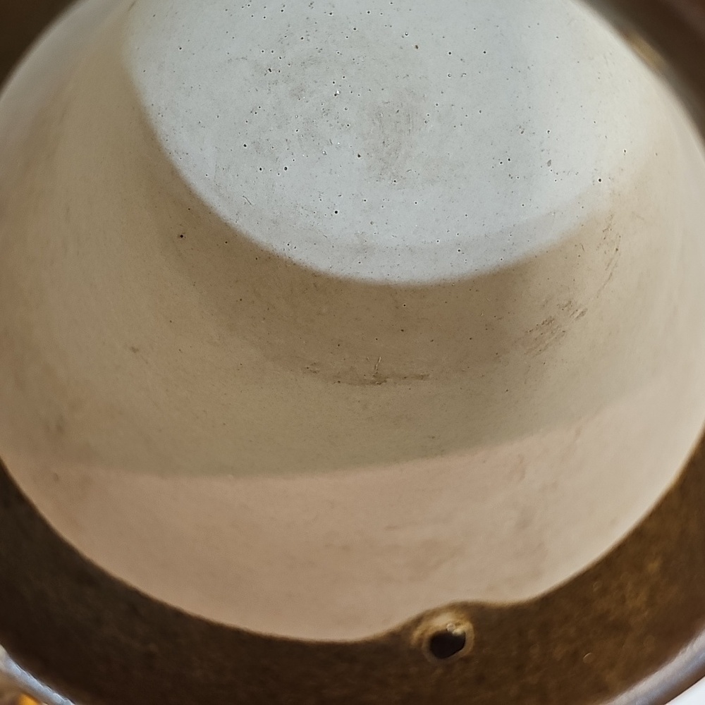 Small Vintage Stoneware Ceramic Floral Plant Pot with holes for hanging - Picture 7 of 12